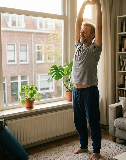 Jutarnje istezanje uz prozor